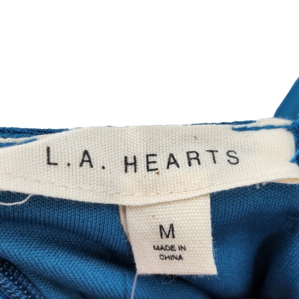 Pacsun Women's Blue LA Hearts Ruched Linen Mini Dress - M - Picture 4 of 9